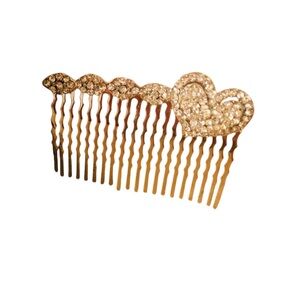 Rhinestone heart ❤️ hair comb
